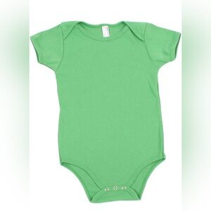 American Apparel Infant Rib Short Sleeve One-Piece - Green